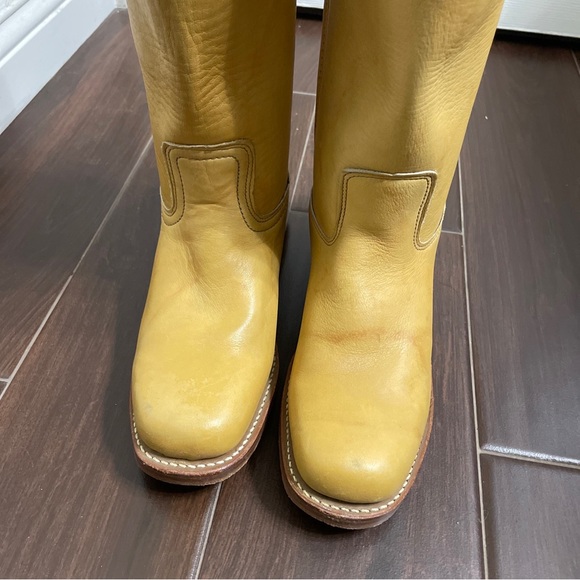 Frye Shoes Frye Campus 4l Stitching Horse Boots Banana Western